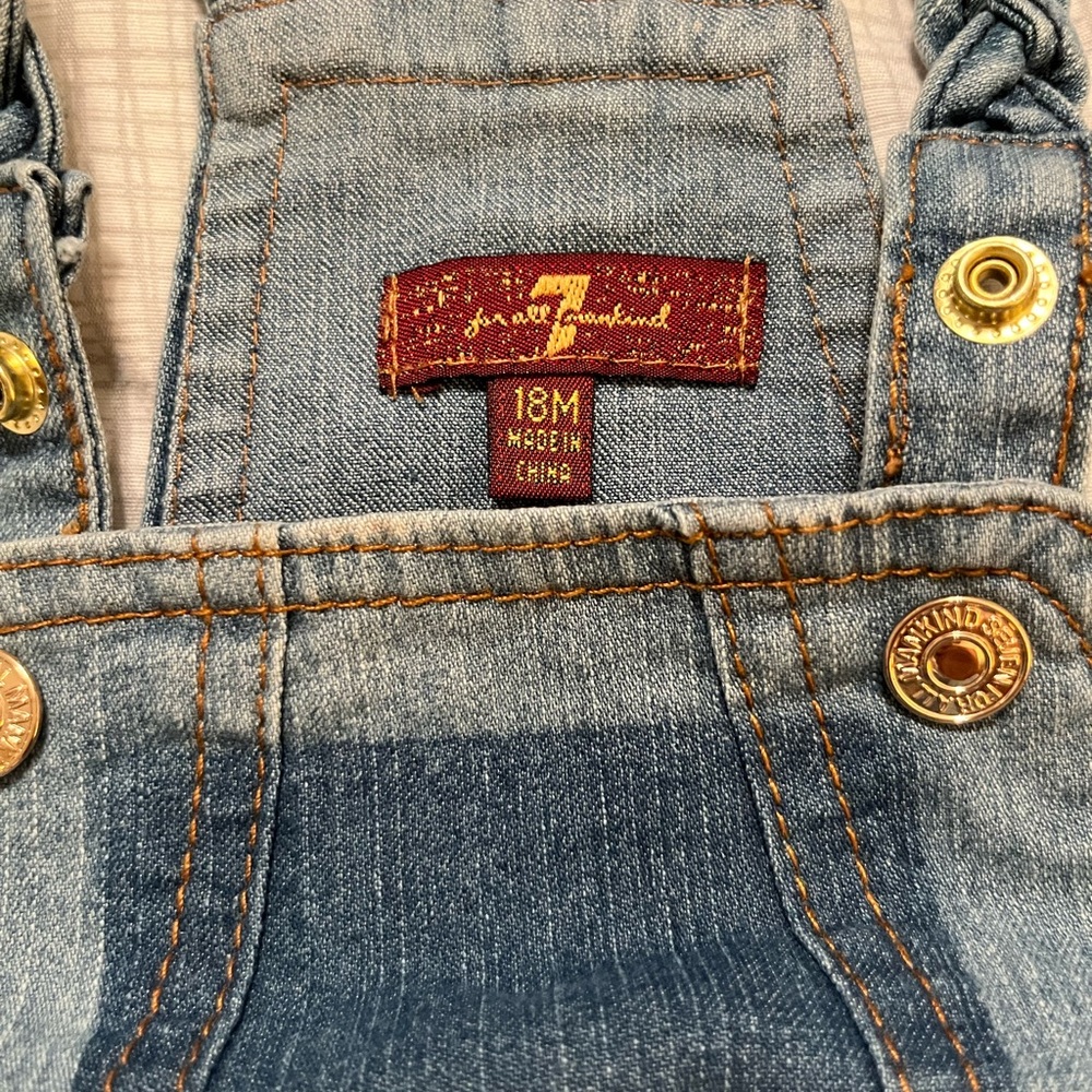 Lucky 7 Brand size 18m overall jeans shorts